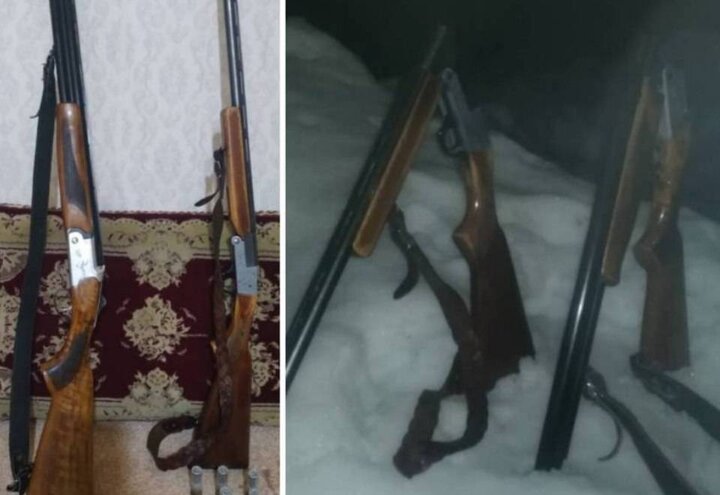 کشف و ضبط دو قبضه سلاح شکاری از متخلفان پیش از شروع شکار در زریبار